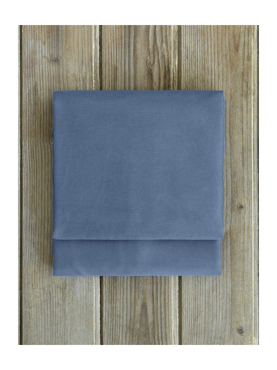 Nima Sheet Super-Double with Elastic 165x205+35cm. Superior Shadow Blue