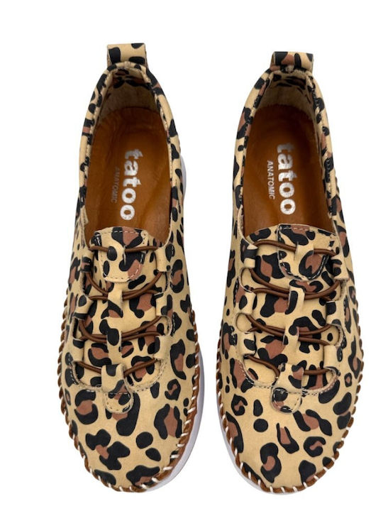 Γυναικεία Slip-On Δερμάτινα Ασημί