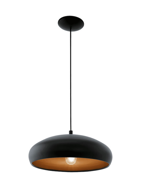 Eglo Mogano Pendant Light Black Bell with Socket E27 40x40cm