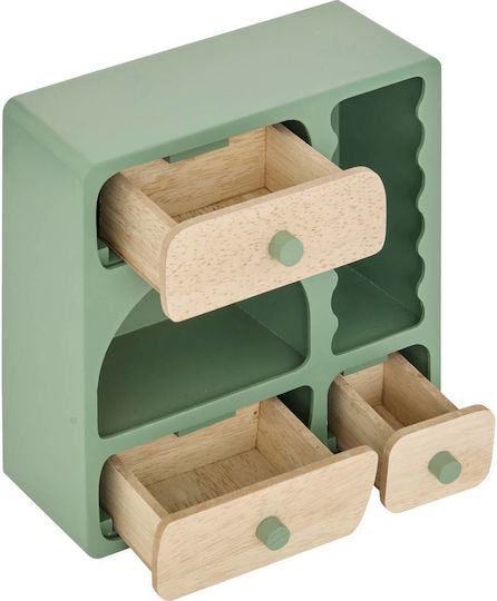 Atmosphera Shelf 3 Drawers For Small Spaces 23.8x11x23.8 Cm 211538 Green