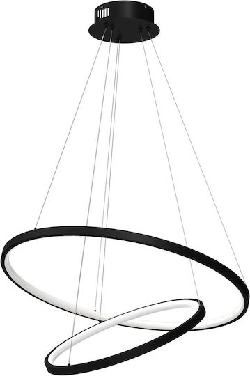 Eko Light Lustră Suspendată Negru