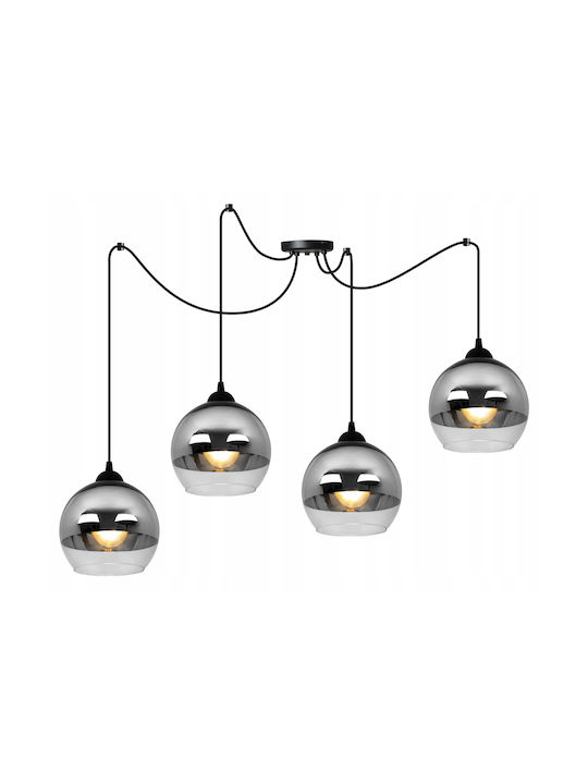 Light Home Adjustable Pendant Light Black Ball