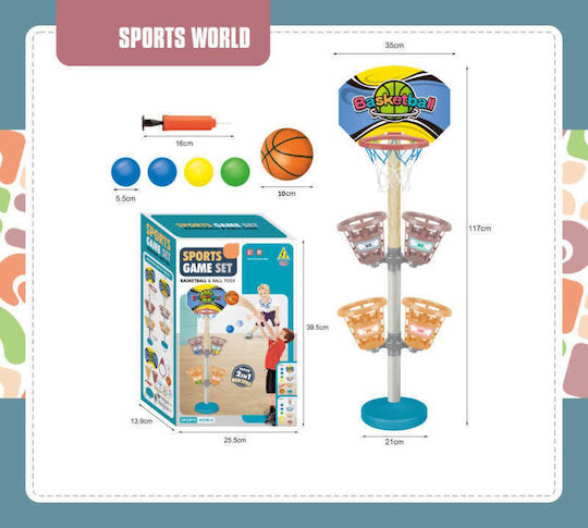 Indoor Basketball Hoop with Stand & Ball