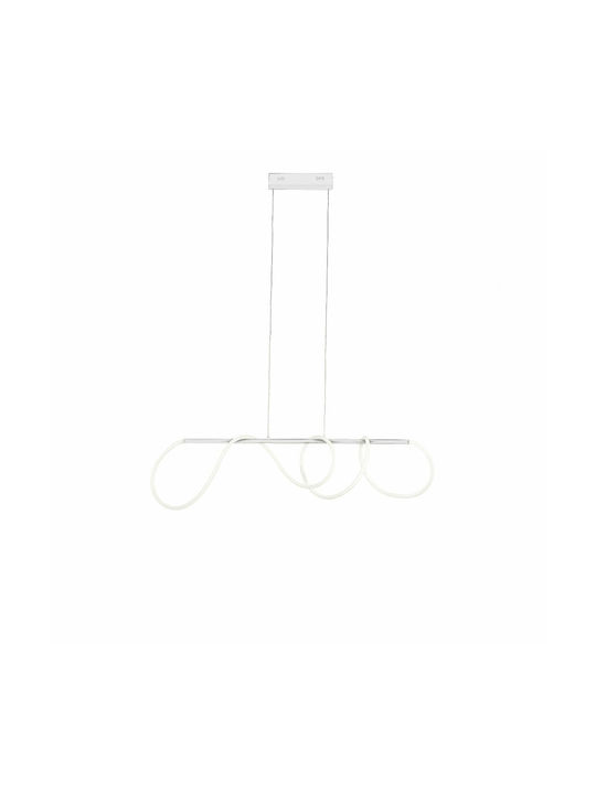 Ondaluce So.Line/Pc-Bianco Pendant Light White Rail 80cm