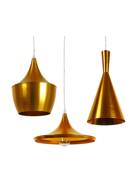 GloboStar Shanghai Ceiling Light Gold Bell with E27 Socket 79x79x38.5cm