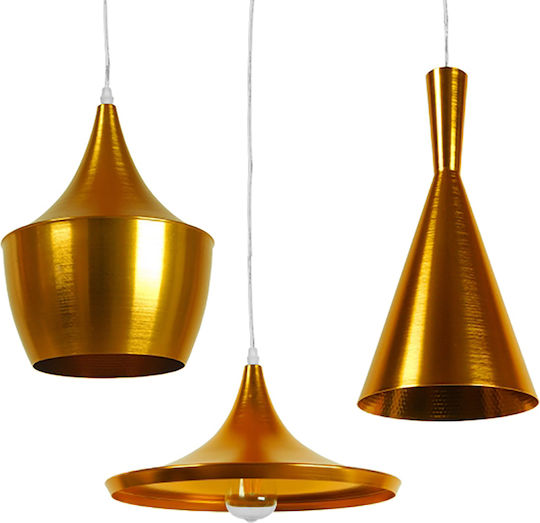 GloboStar Shanghai Ceiling Light Gold Bell with E27 Socket 79x79x38.5cm