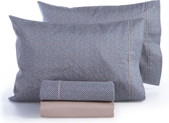 Nef-Nef Homeware Krampus Σετ King Size 4τμχ 270x280εκ. Μπλε