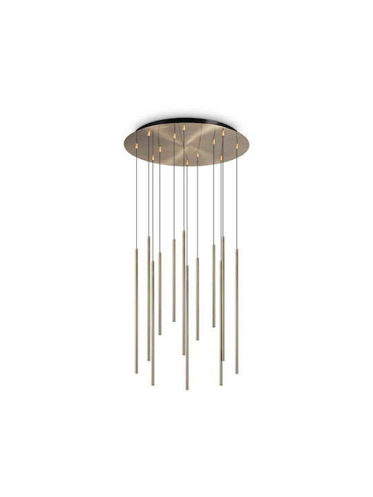 Ideal Lux Filo Sp12 Pendant Light Black 60cm