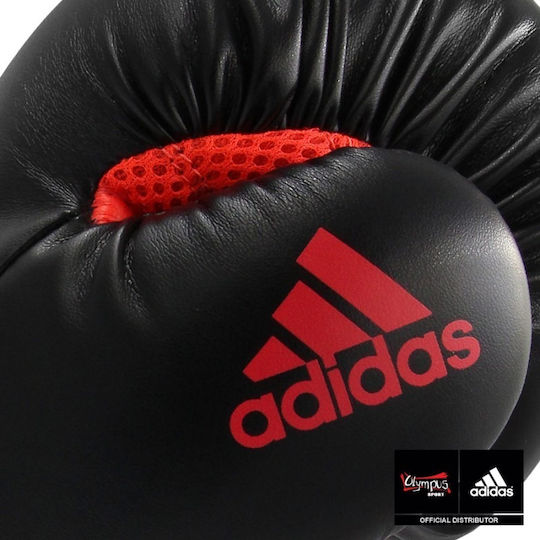 adidas Speed 100 Деца Боксови Ръкавици от Синтетична Кожа за Състезание Black/Shock Red