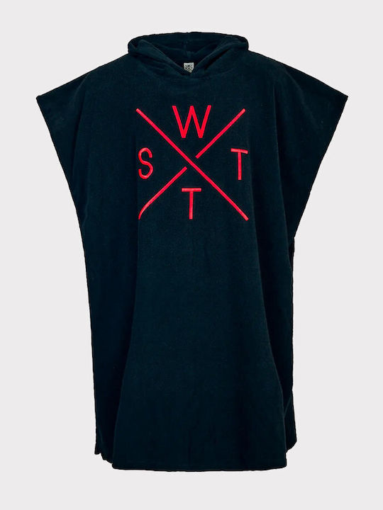Watts Strandponcho Schwarz