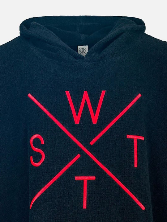 Watts Strandponcho Schwarz