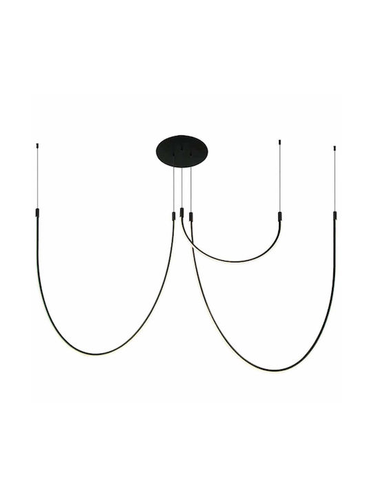 Zambelis Lights Регулируема Висящо Осветително Тяло Черен 160x80см.