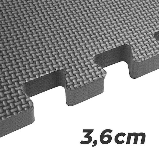 X-FIT Δάπεδο Παζλ Γυμναστηρίου Γκρι 100x100x3.6cm 1τμχ