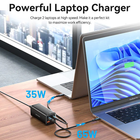 Vention Charging Stand with 2 USB-A Ports and 2 USB-C Ports 100W Power Delivery / Quick Charge 3.0 in White color (FBSWG-EU)