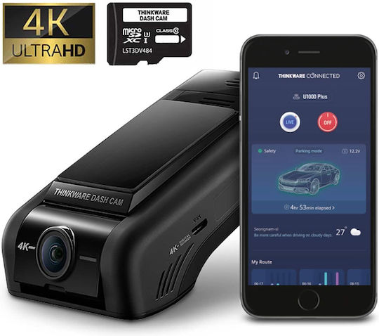 Thinkware Dash Cam U1000 Κάμερα DVR Αυτοκινήτου 4K Wi-Fi, GPS