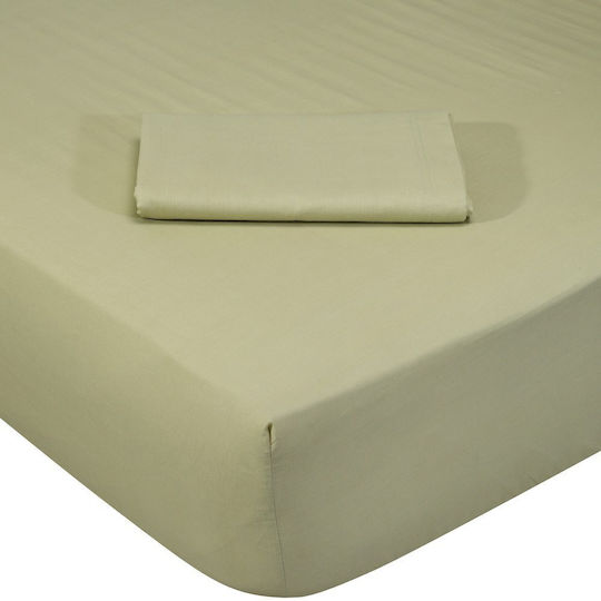 Das Home Super-Doppel 160x200+35cm mit Gummizug 1016 Green Olive