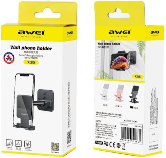 Awei X36 Стенна Основа в Черен цвят