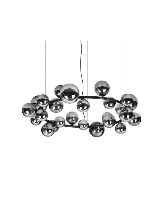 Ideal Lux Pendant Light Black Rail 103.5x110cm