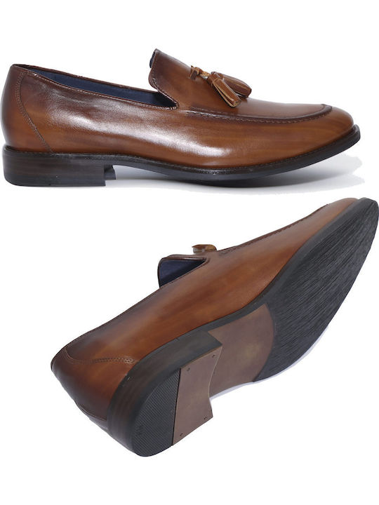Δερμάτινα Ανδρικά Loafers σε Ταμπά Χρώμα