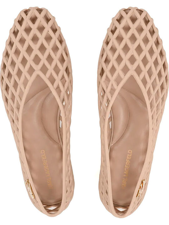 Damen Ballerinas in Beigen Farbe
