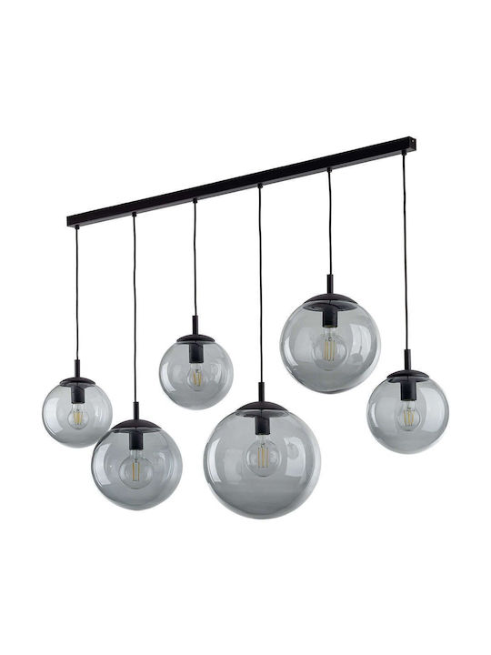 TK Lighting Lustră Gri Calea ferată cu Dulie E27 130x150cm.