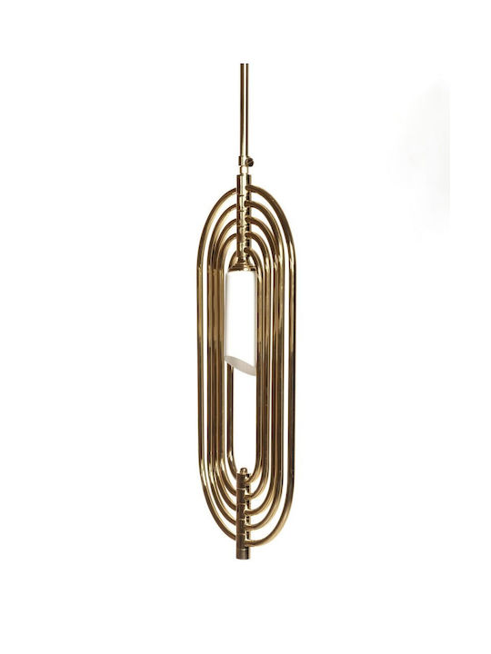 Hängelampe Gold mit Fassung E14, E.14 24x24cm.