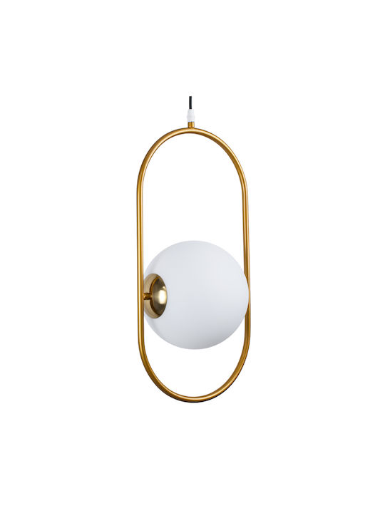 GloboStar Hamburg Pendant Light Gold Ball with Socket E14, E.14 25x20x50cm