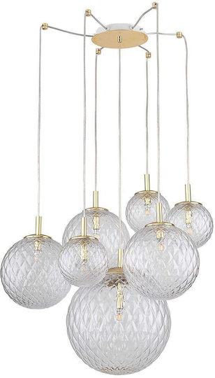 TK Lighting Cadix Hängelampe Gold 200x150cm