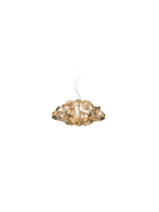 Slamp Drusa Velvet Pendant Light Yellow with Crystals for Socket E27 60cm