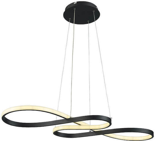 Atman Girona LED Κρεμαστό Φωτιστικό Μαύρο 80x33εκ.