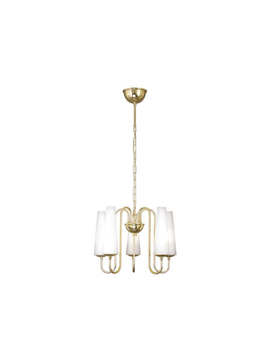 Elmark Pendant Light Gold for 5 Bulbs E14, E.14 40x83x83cm
