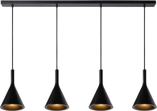 Lucide Lightning Gipsy Pendant Light Black 120cm Lucide Lightning Gipsy Pendant Light Black 120cm