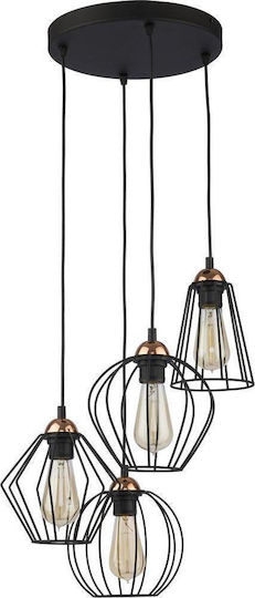 TK Lighting Galaxy Висящо осветително тяло Черен 95x46см.