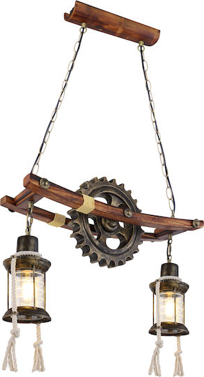 Globo Lighting Abella Висящо осветително тяло Кафяв 62x20x110см. Globo Lighting Abella Висящо осветително тяло Кафяв 62x20x110см.