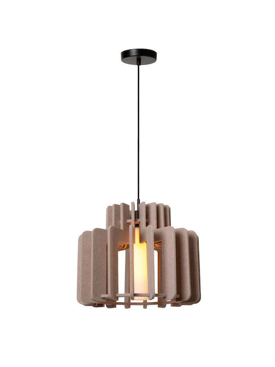 Lucide Lightning Rollo Κρεμαστό Φωτιστικό Καφέ με Ντουί E27 40x40x150εκ.