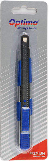 Cuttere Optima Cutter Optima Premium 9mm Lamă Sk5 Șină Metalică Mâner Cauciucat Zinc