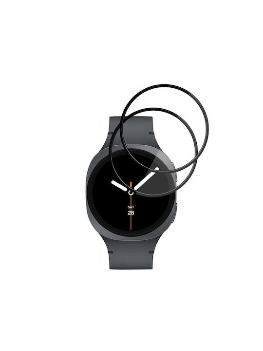 Set 2 Folii de Protecție Ecran Samsung Galaxy Watch8 40mm Set Protecție Împotriva Zgârieturilor Sticker Nano Flex Negru