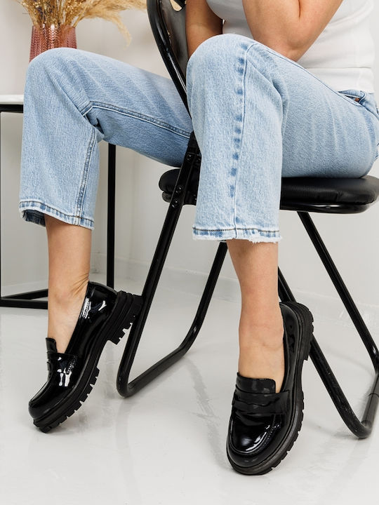 Damen Mokassins in Schwarz Farbe