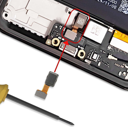 Clappio Cablu Flex De Conexiune Cititor Amprentă Digitală Redmi Note 14 Pro 5G Negru