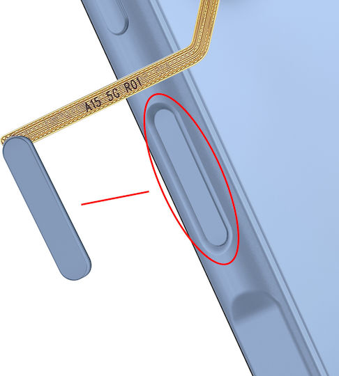 Clappio Replacement Fingerprint Reader Galaxy A15 4g Connection Flex Cable Blue