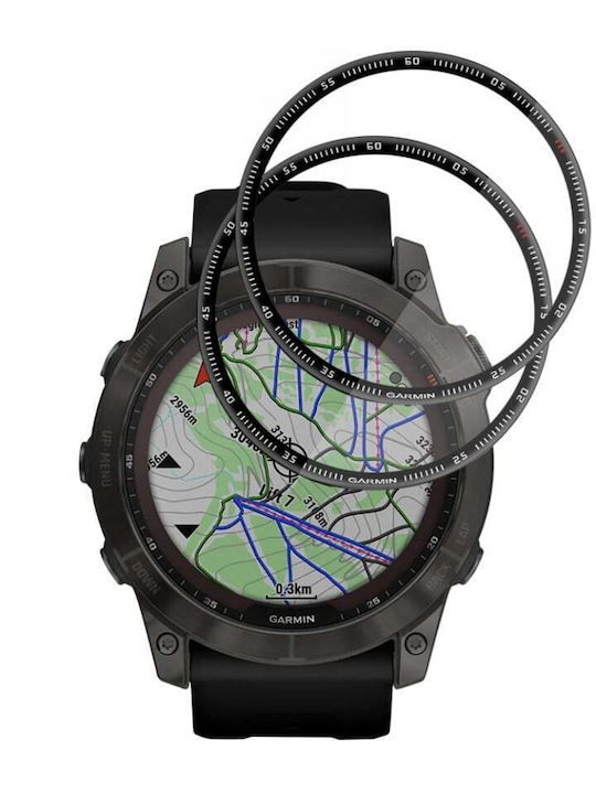 Pack 2 Displayschutzfolie Garmin Fenix 7X Kratzschutz Set Sticker Nano Flex Schwarz