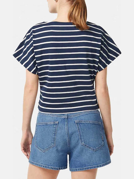 Scotch & Soda Neck Μπλούζα Midnight Blue, Soft Ice