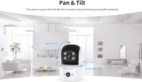 Vstarcam C996DR IP Dual Κάμερα Παρακολούθησης Wi-Fi Full HD 1080p με Αμφίδρομη Επικοινωνία και Φακό 4mm