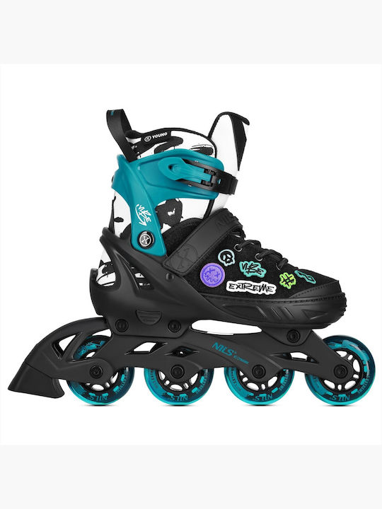Nils Inline Adjustable Rollers Turquoise Adults