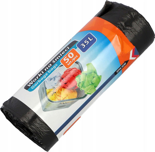 RAVI Σακούλες Απορριμάτων Χωρητικότητας 35lt 50τμχ Μαύρες