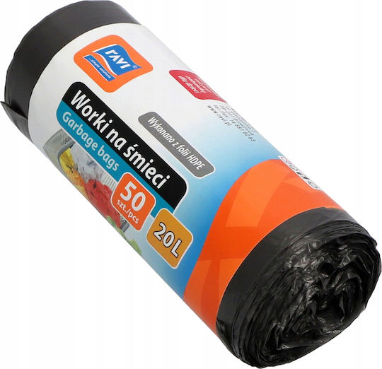 RAVI Σακούλες Απορριμάτων Χωρητικότητας 20lt 35x45cm 50τμχ Μαύρες