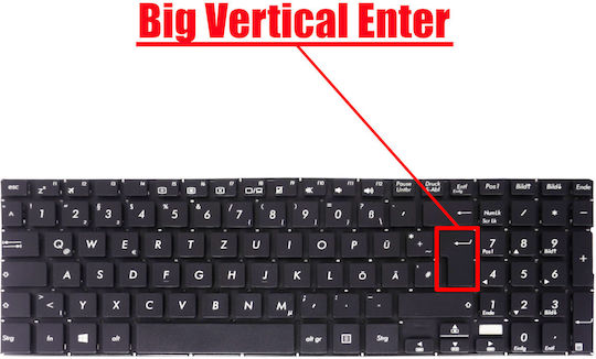 German Laptop Keyboard Asus Transformer Book Flip Tp500 Tp500l Tp500la Tp500lb Tp500ln Tp500la-1a Tp500la-cj041h 0knb0-612lus00 De Without Frame Black Cod.41355denofr