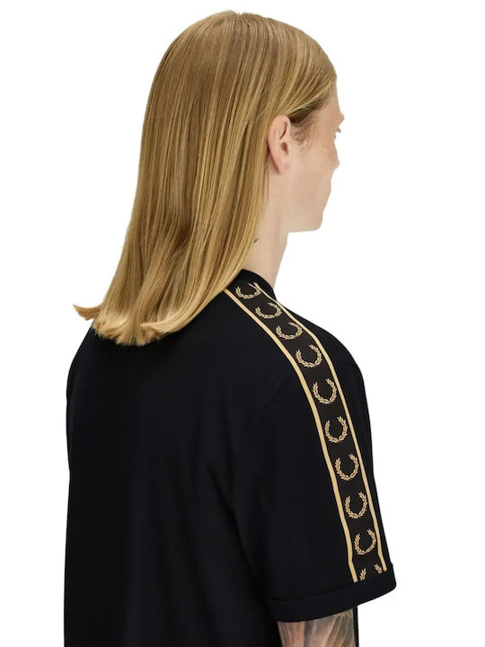 Ringer T-shirt Μαύρο