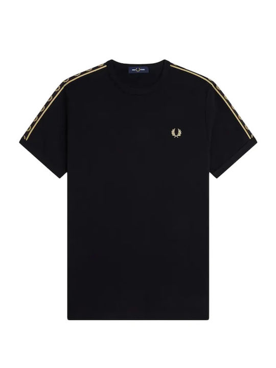 Ringer T-shirt Μαύρο