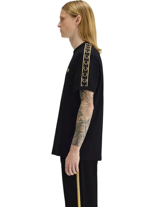 Ringer T-shirt Μαύρο